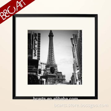 Customized modern Black and white paris eiffel tower printing for home decoration